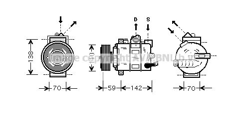 AVA QUALITY COOLING Компрессор, кондиционер AIAK029